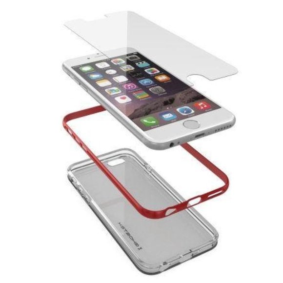 FOR iPhone 6S / 6 Tough Case – Clear / Red Ghostek - Picture 6 of 7